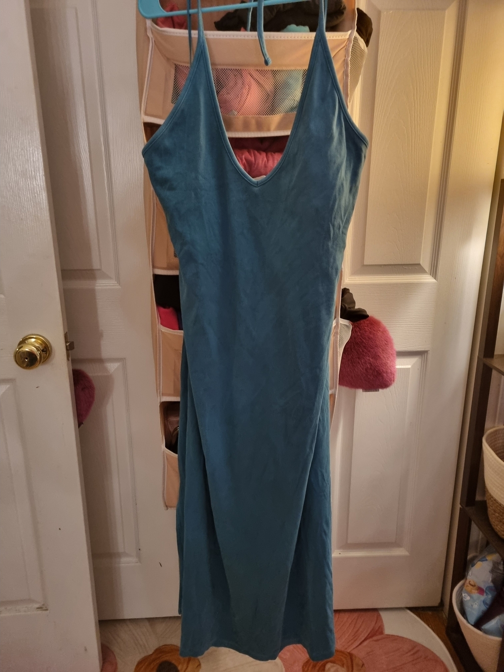 Blue V-Neck Summer Dress - Classic Women's Dress. NWOT
